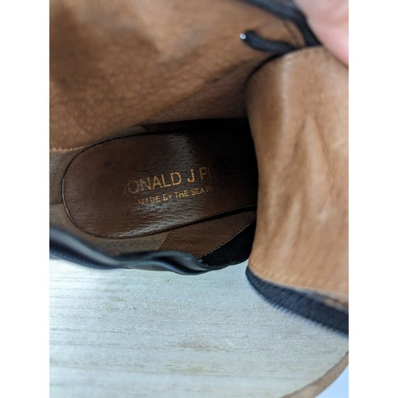 ❤️SOLD❤️Donald J Pliner Womens Boots 6.5 Benito Black Leather Lace Up Combat - Picture 10 of 10